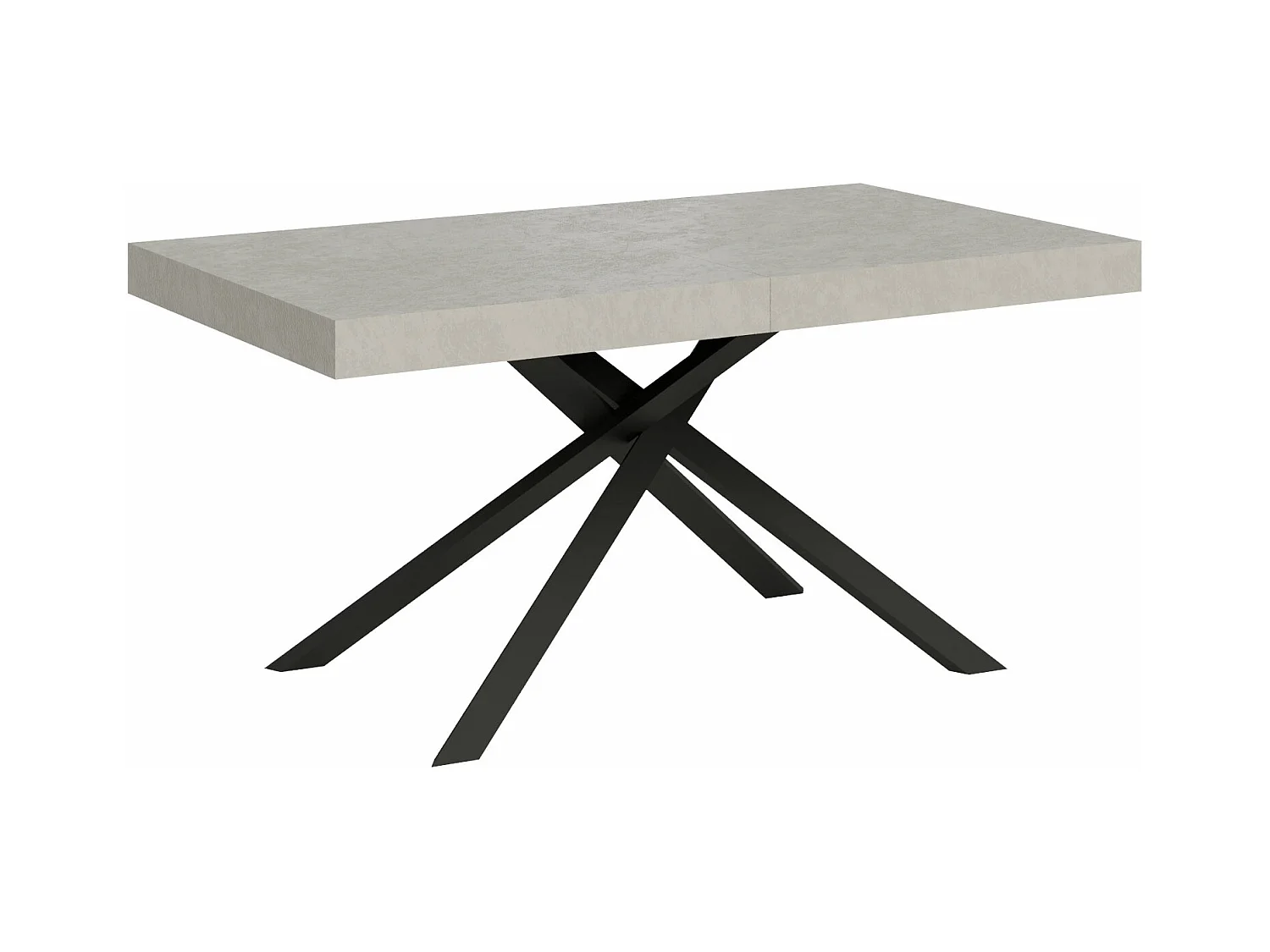 Uitschuifbare tafel 90x160/420 cm Karida kasjmier frame antraciet