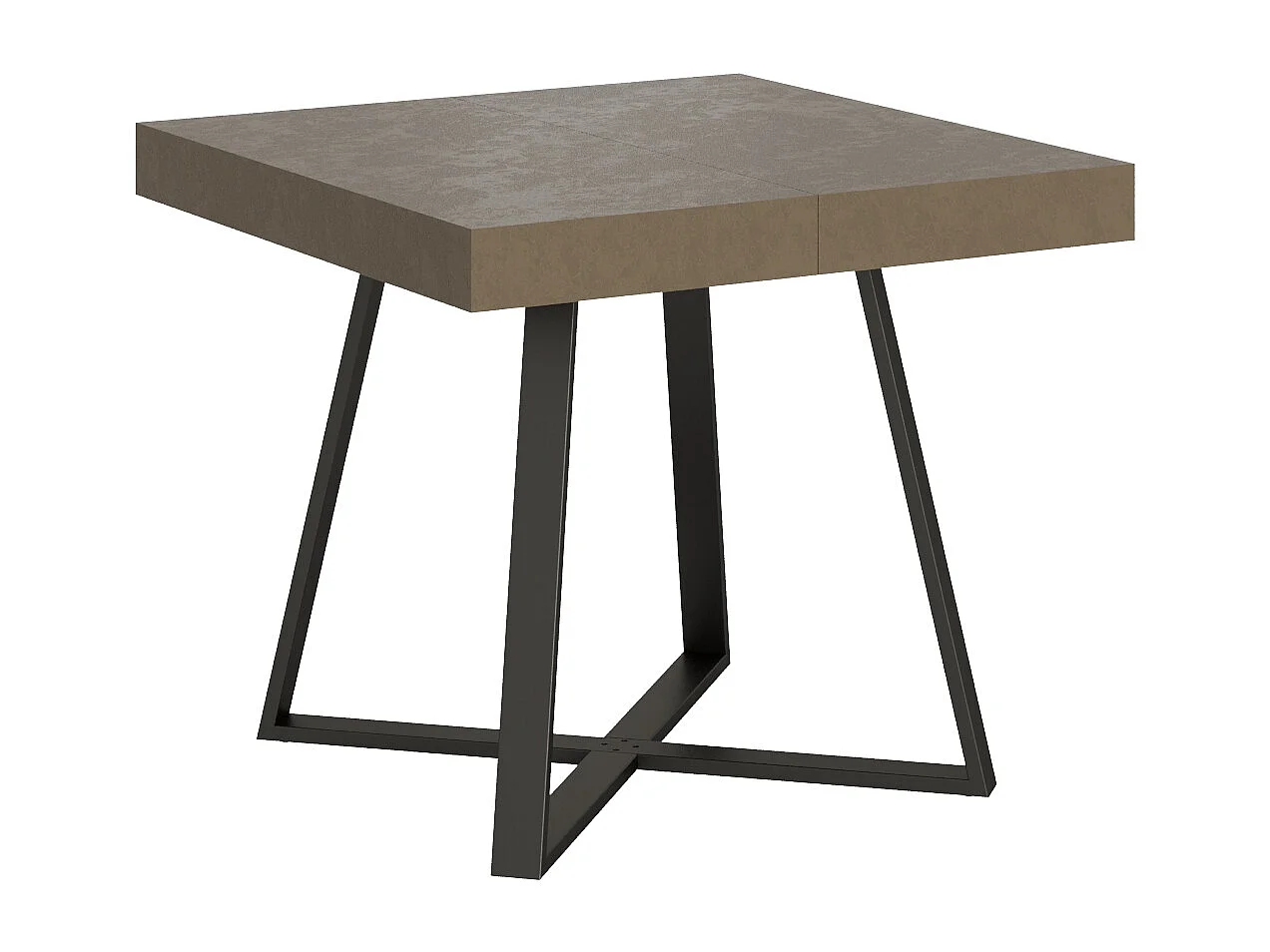 Mesa extensible 90/194x90 cm Abbraccio gris paloma patas antracita