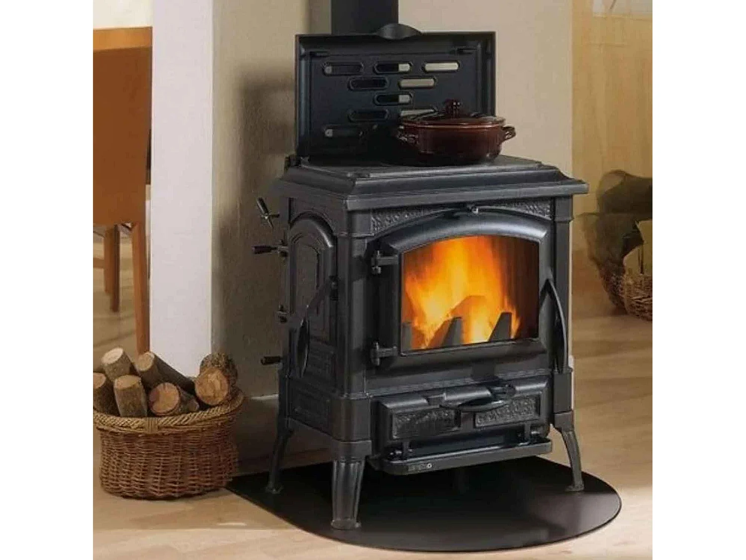 Plataforma protectora para estufas y chimeneas de acero 80x60 cm