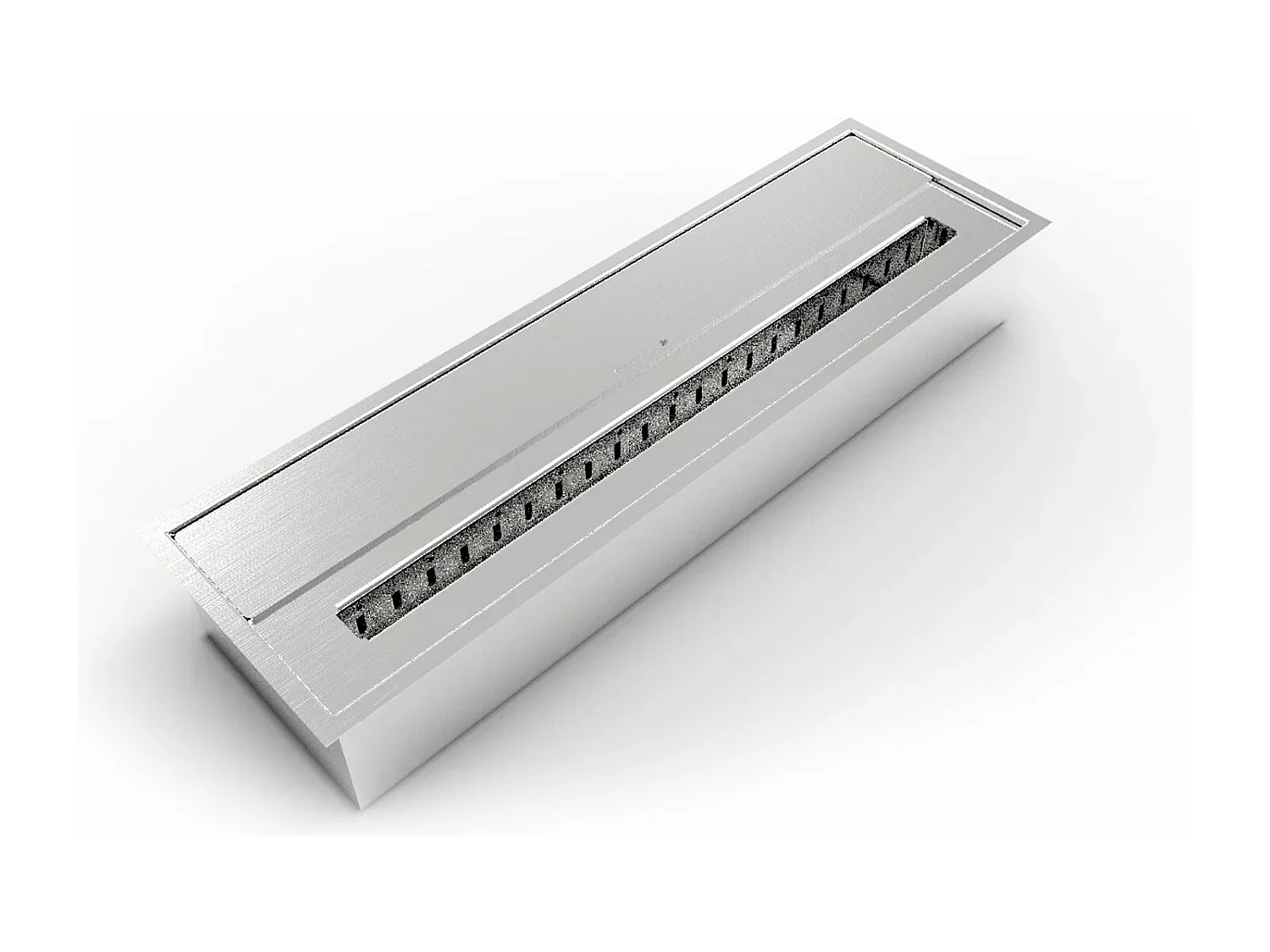 Bruciatore a bioetanolo per camino 4,5 L, in acciaio inox 61x18,7xH9,5 cm