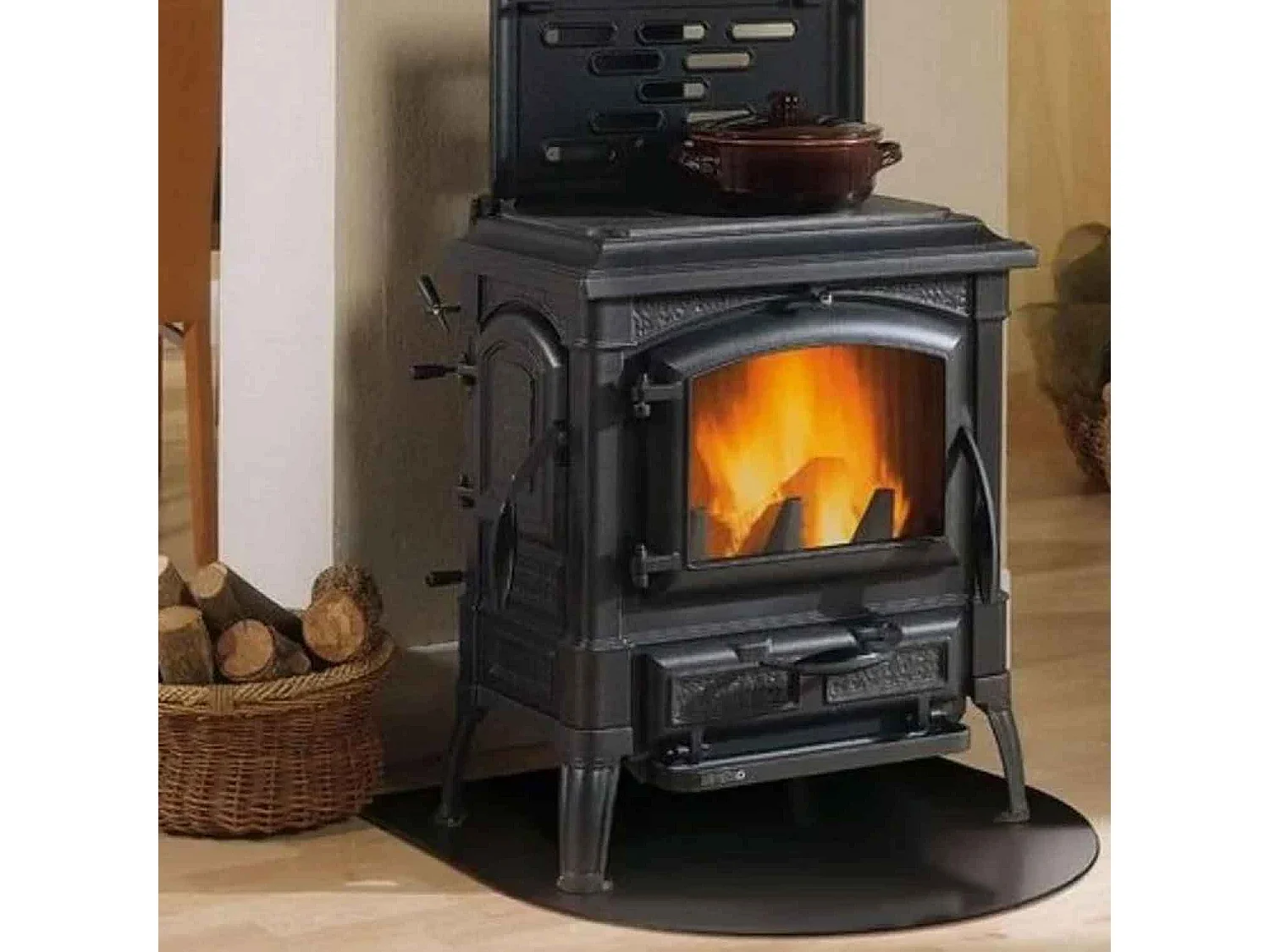 Pedana salvapavimento sotto stufa a legna e pellet in acciaio 70x60 cm