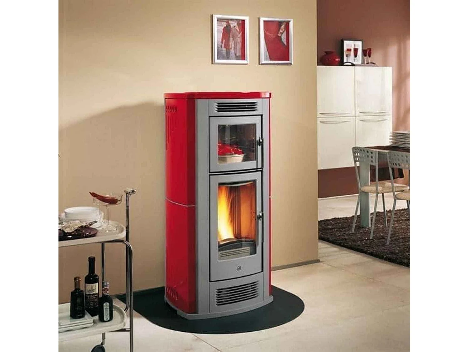 Pedana salvapavimento sotto stufa a legna e pellet in acciaio 70x60 cm