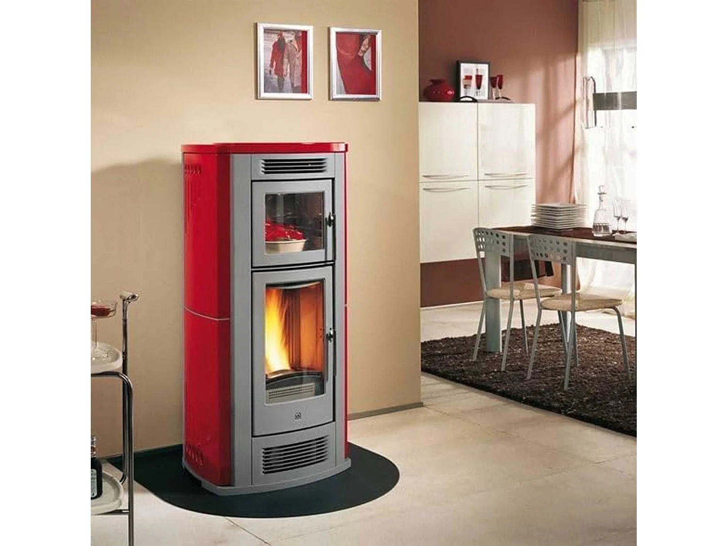 Plataforma protectora para estufas y chimeneas de acero 100x90 cm