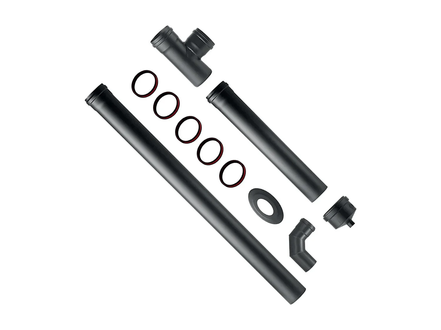 Kit installazione per stufa a pellet in acciaio da 1,2mm ø80 mm