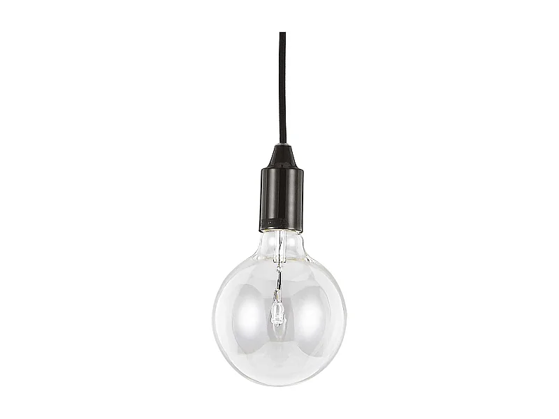 Ideal Lux Edison Plafonnier à 1 ampoule noir, E27