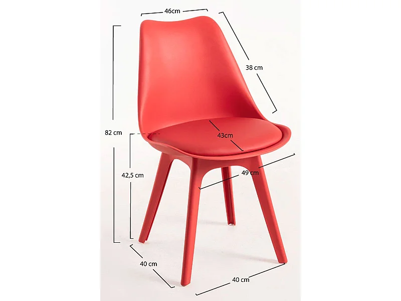 Sillas Jardín - Silla Synk Suprym - Rojo