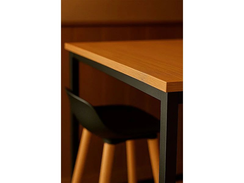 Mesas Auxiliares - Mesa Biro Alta Rectangular - Marrón