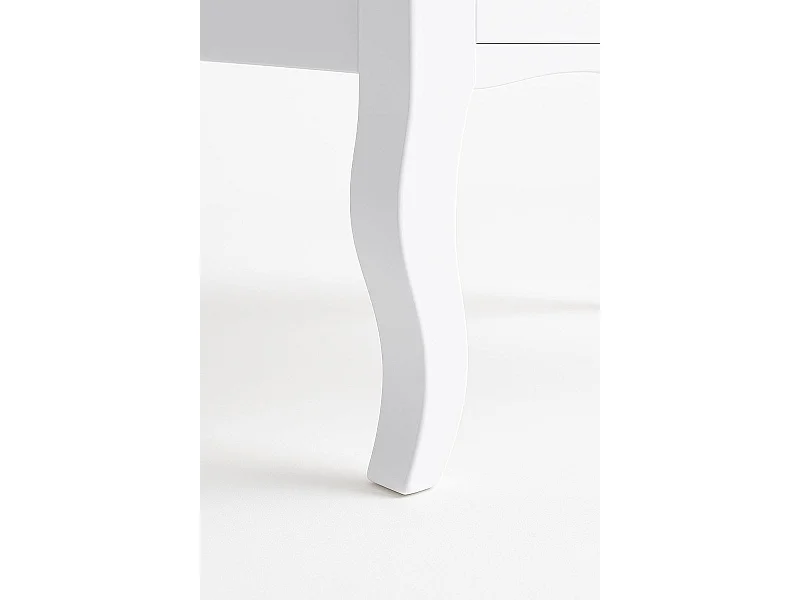 Mesas Auxiliares - Mesita Noche Cabriole 2 Cajones - Blanco