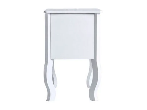 Mesas Auxiliares - Mesita Noche Cabriole 2 Cajones 50 cm - Blanco