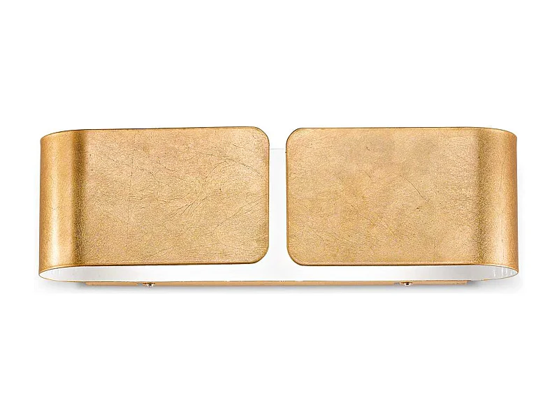 Ideal Lux Clip - Aplique grande de 2 luces para interior Dorado, E27
