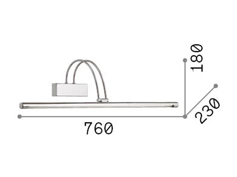 Ideal Lux Bow Grande Applique Murale à LED Laiton Antique