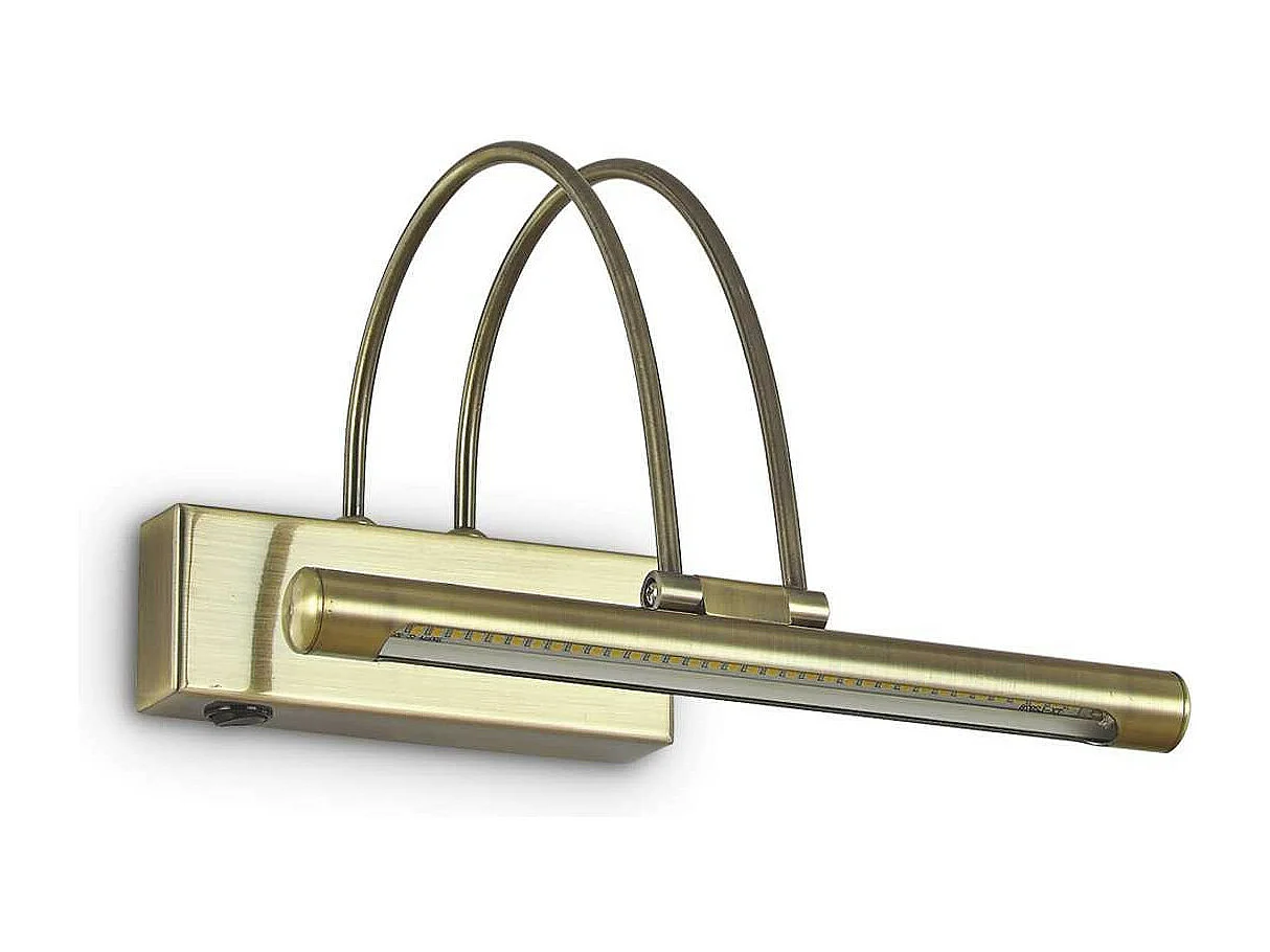 Ideal Lux Bow - LED Small Picture Wandleuchte Antik Messing