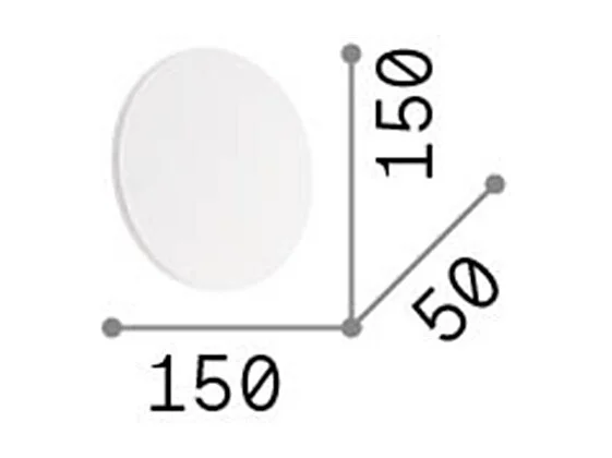 Ideal Lux Cover Applique murale LED 1 lumière noire