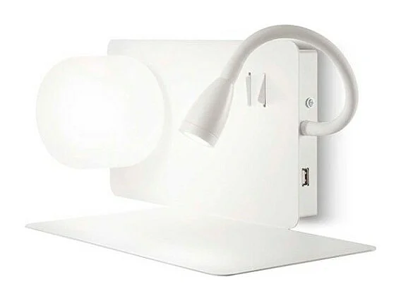 Ideal Lux Book Applique murale à 2 ampoules LED Blanc, G9