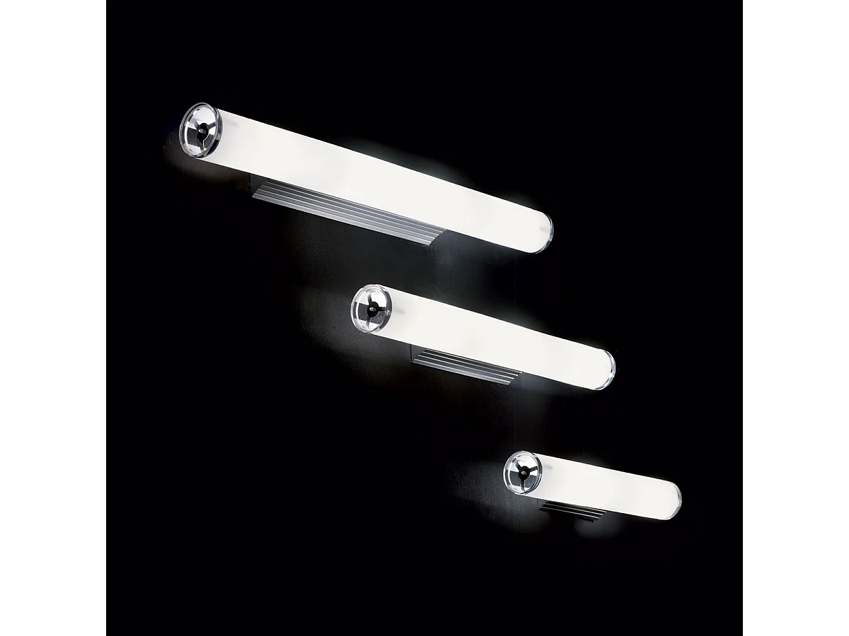 Ideal Lux Camerino Applique murale intérieure à 2 ampoules, petit miroir, blanc, E14