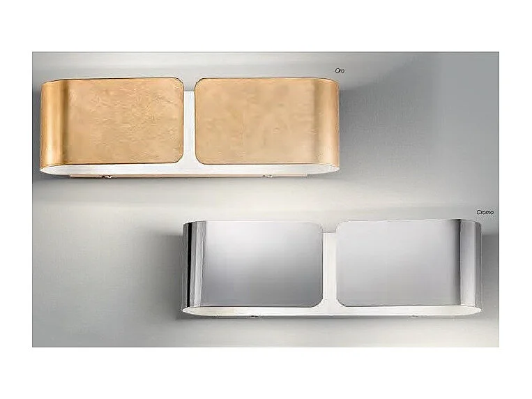 Ideal Lux Clip - Lampada da parete piccola per interni a 2 luci Oro, G9