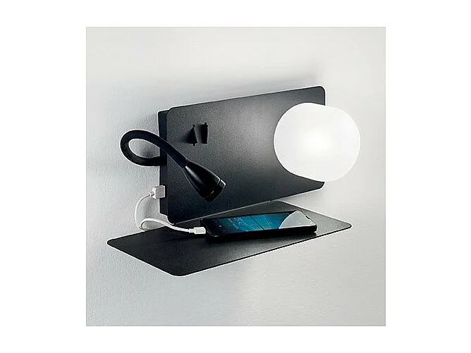 Ideal Lux Book Applique murale à 2 ampoules LED Blanc, G9