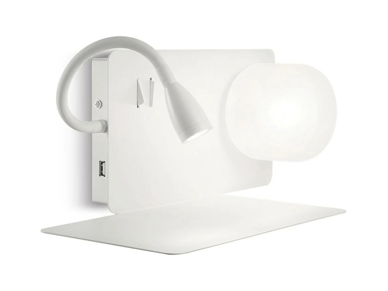 Ideal Lux Book Applique murale à 2 ampoules LED Blanc, G9