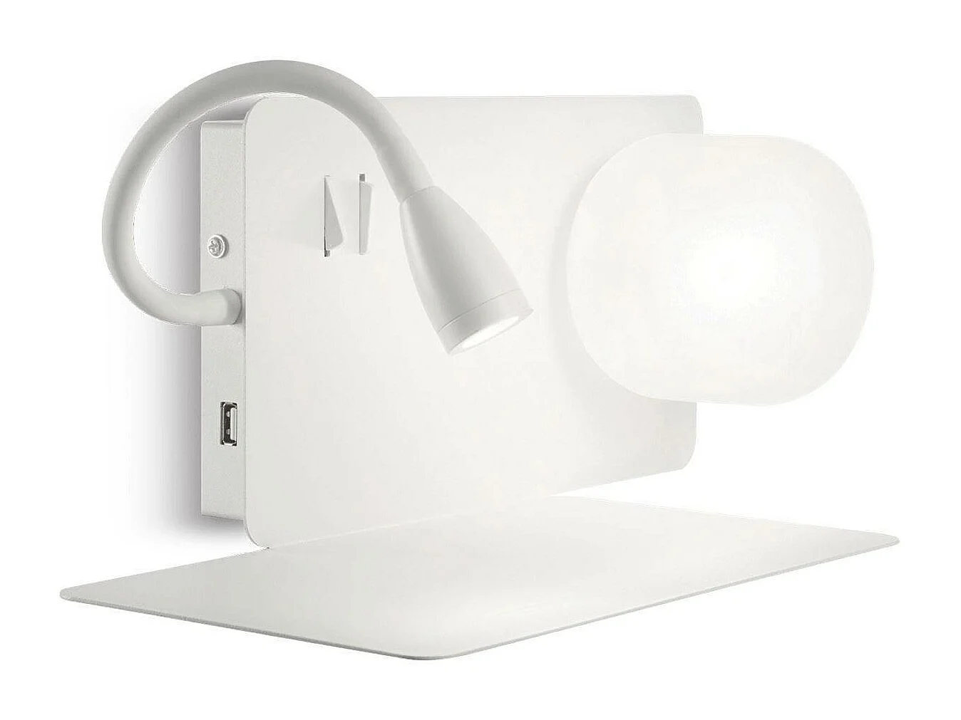 Ideal Lux Book Applique murale à 2 ampoules LED Blanc, G9