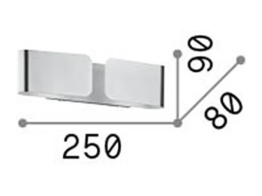 Ideal Lux Clip Petite applique murale d'intérieur à 2 ampoules, blanc, G9