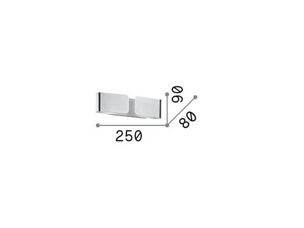 Ideal Lux Clip Petite applique murale d'intérieur à 2 ampoules, blanc, G9