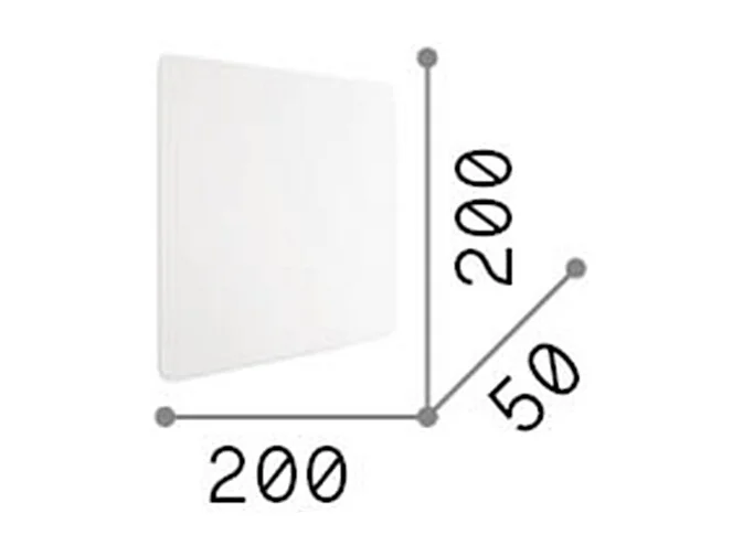 COVER AP D20 SQUARE Nera, Applique, Ideal Lux