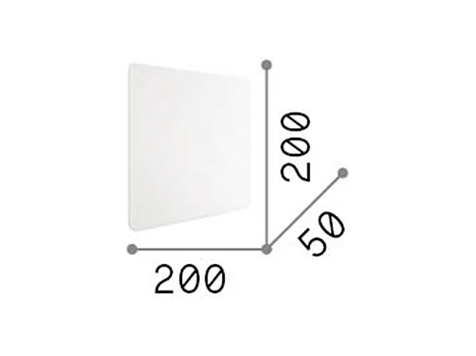 COVER AP D20 CARRÉ Noir, Applique, Ideal Lux