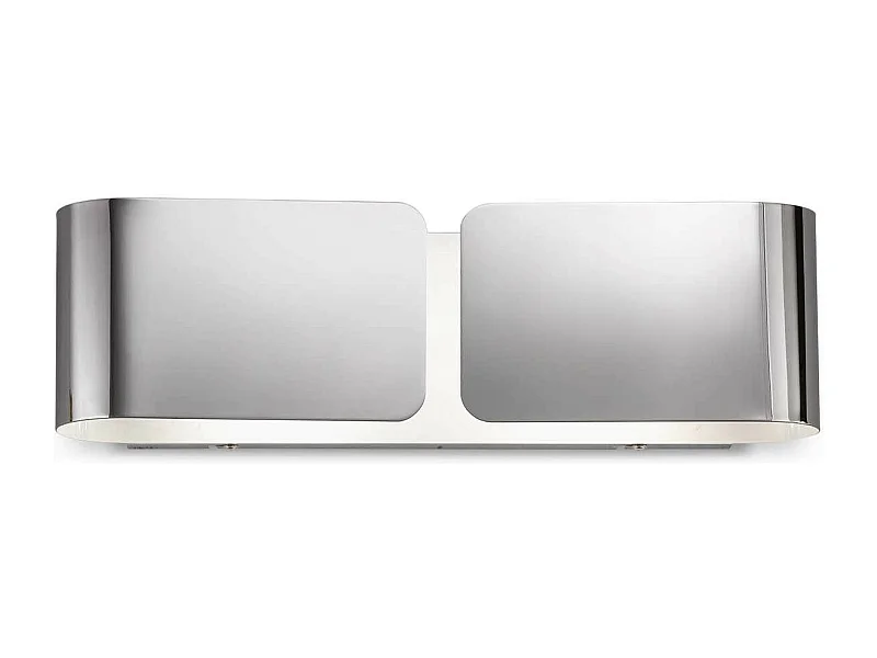 Ideal Lux Clip Grande applique murale d'intérieur à 2 ampoules, chrome, E27