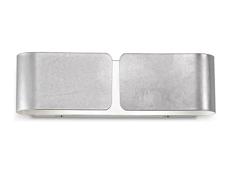 Ideal Lux Clip Grande applique murale d'intérieur à 2 ampoules, argent, E27
