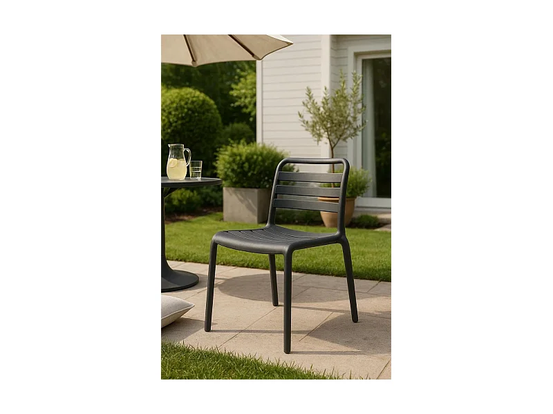 Sillas Jardín - Silla Belia - Gris oscuro