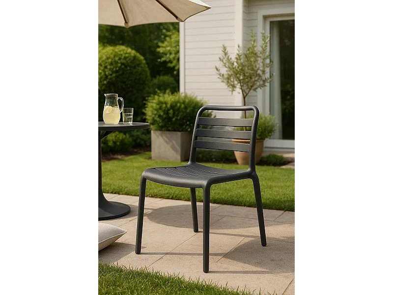 Sillas Jardín - Silla Belia - Gris oscuro