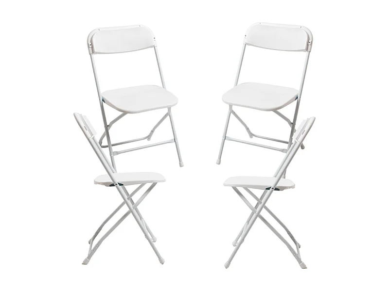 Sillas Plegables - Pack 4 Sillas Dona Plegable - Blanco