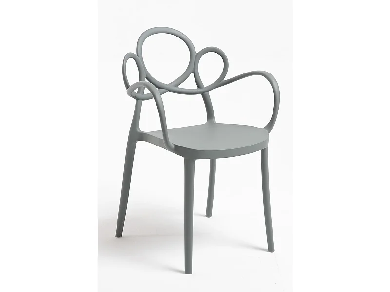 Sillas Jardín - Silla Sky con Reposabrazos - Gris oscuro