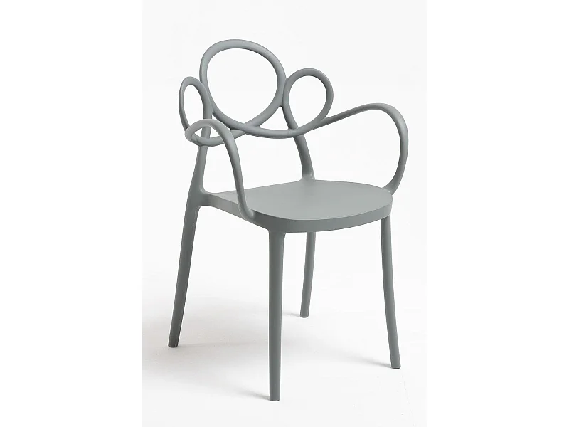 Sillas Jardín - Silla Sky con Reposabrazos - Gris oscuro