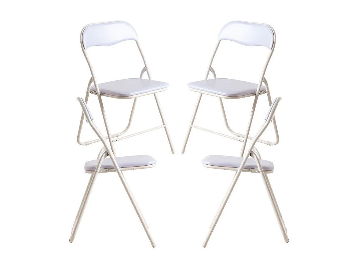 Packs Sillas Plegables - Pack 4 Sillas Plegables para Eventos Niza Basic - Blanco