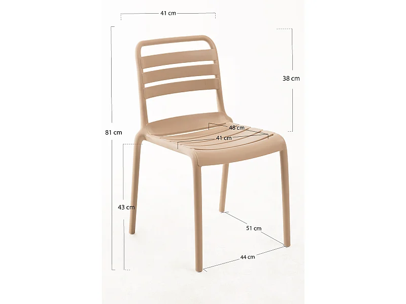 Sillas Jardín - Silla Belia - Beige