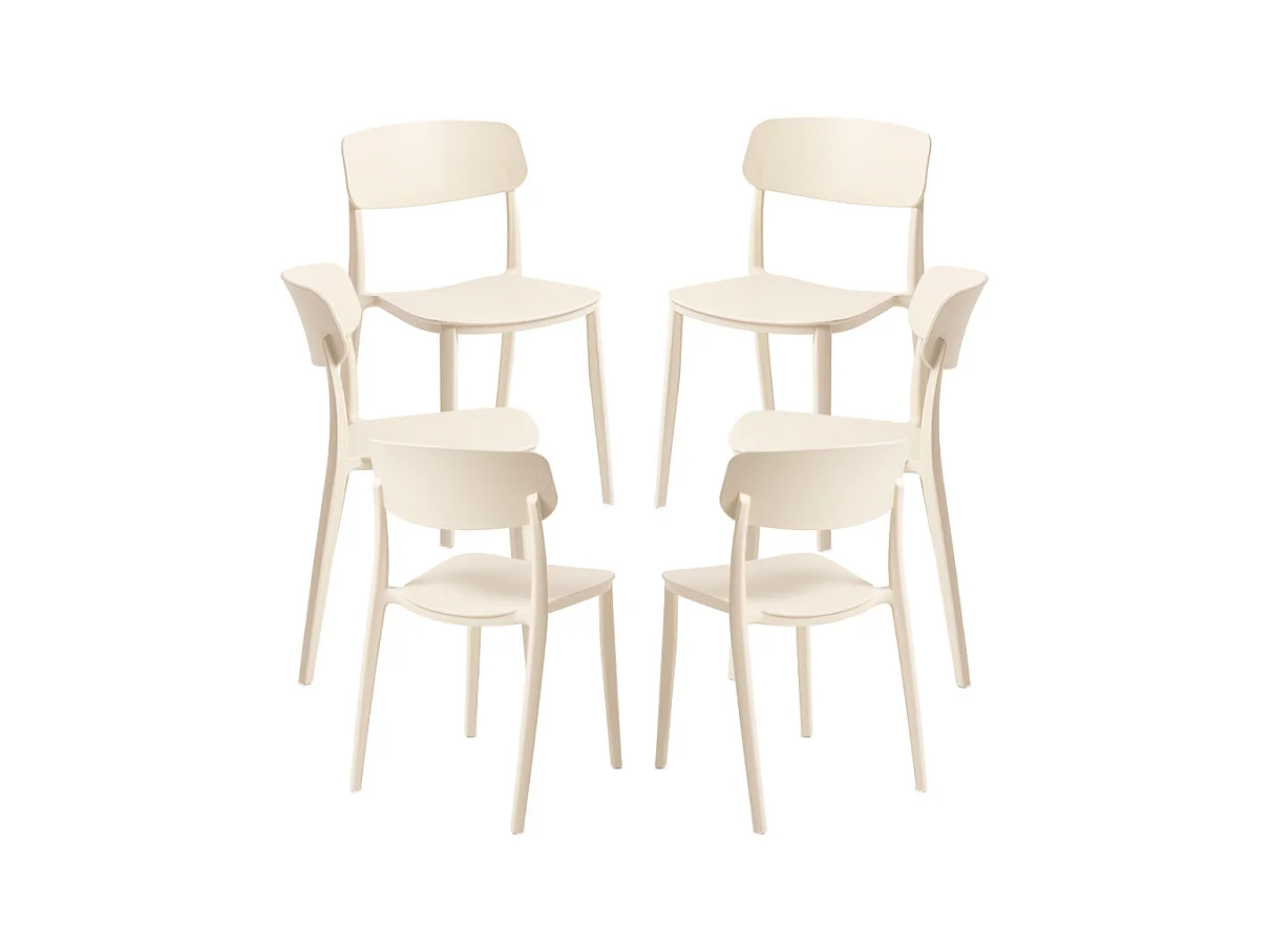 Packs Sillas Jardín - Pack 6 Sillas Bri - Beige