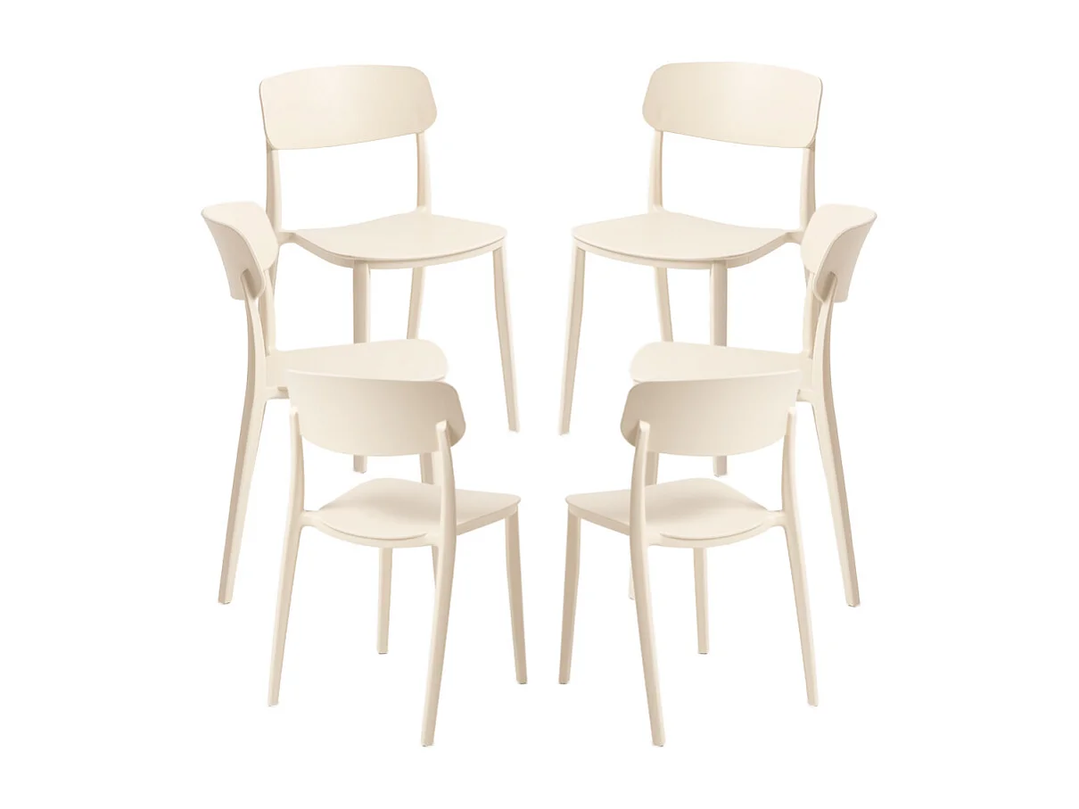 Packs Sillas Jardín - Pack 6 Sillas Bri - Beige
