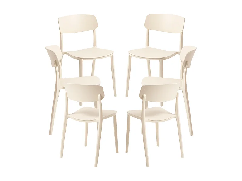 Packs Sillas Jardín - Pack 6 Sillas Bri - Beige