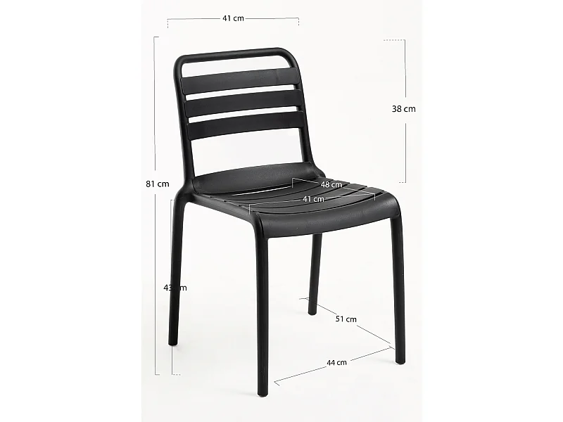 Sillas Jardín - Silla Belia - Negro