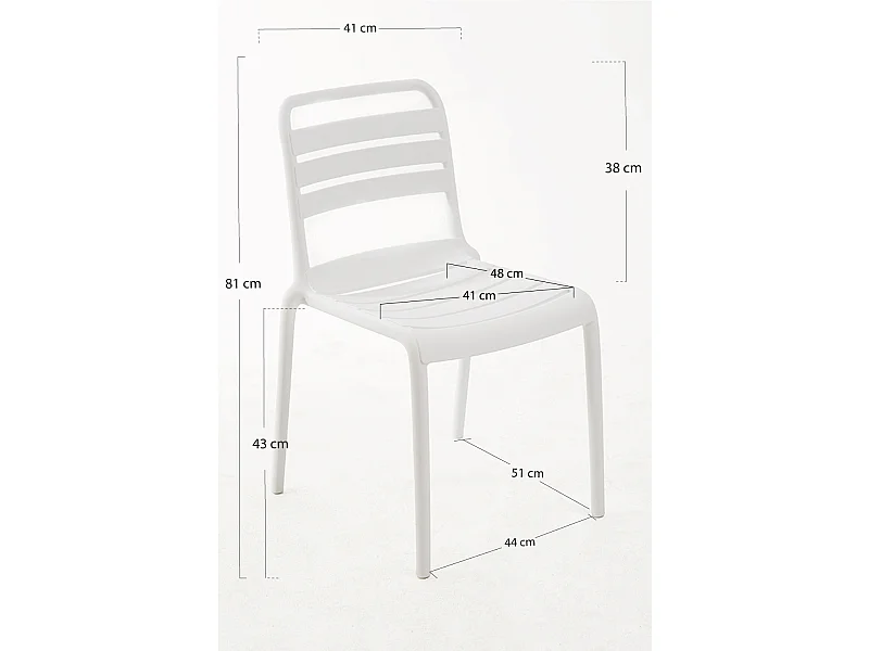 Sillas Jardín - Silla Belia - Blanco