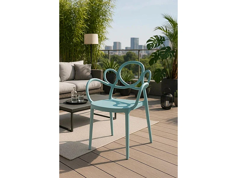 Sillas Jardín - Silla Sky con Reposabrazos - Azul