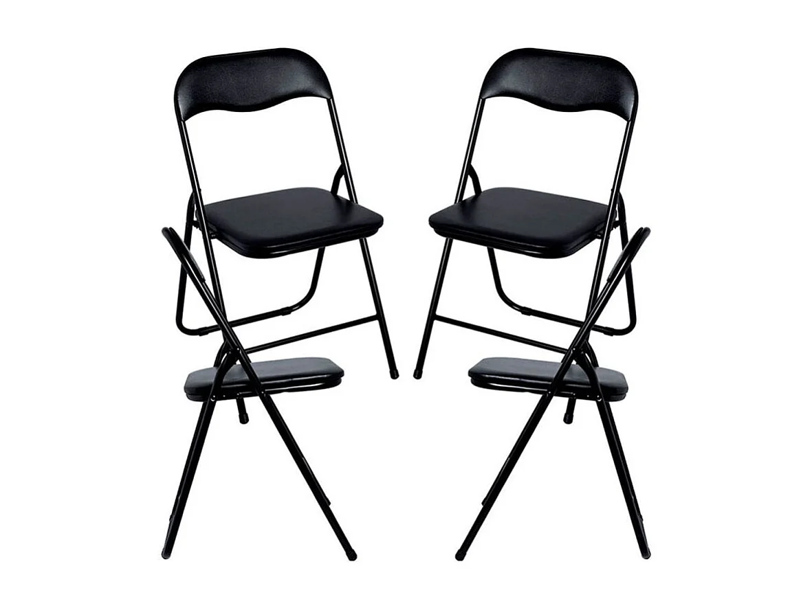 Packs Sillas Plegables - Pack 4 Sillas Niza Basic - Negro
