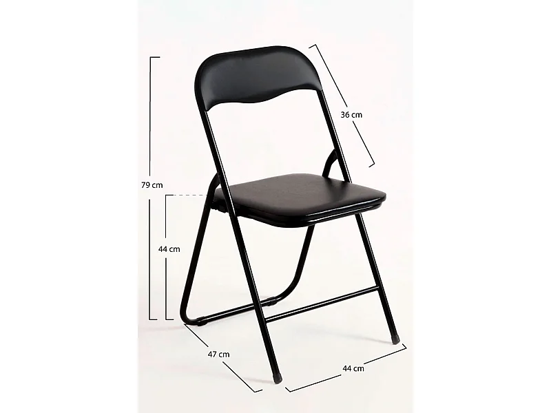 Packs Sillas Plegables - Pack 4 Sillas Niza Basic - Negro