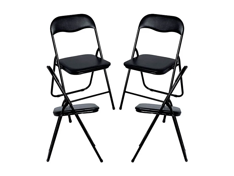 Packs Sillas Plegables - Pack 4 Sillas Niza Basic - Negro