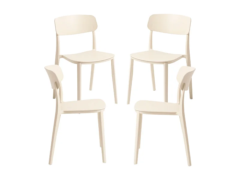 Packs Sillas Jardín - Pack 4 Sillas Bri - Beige