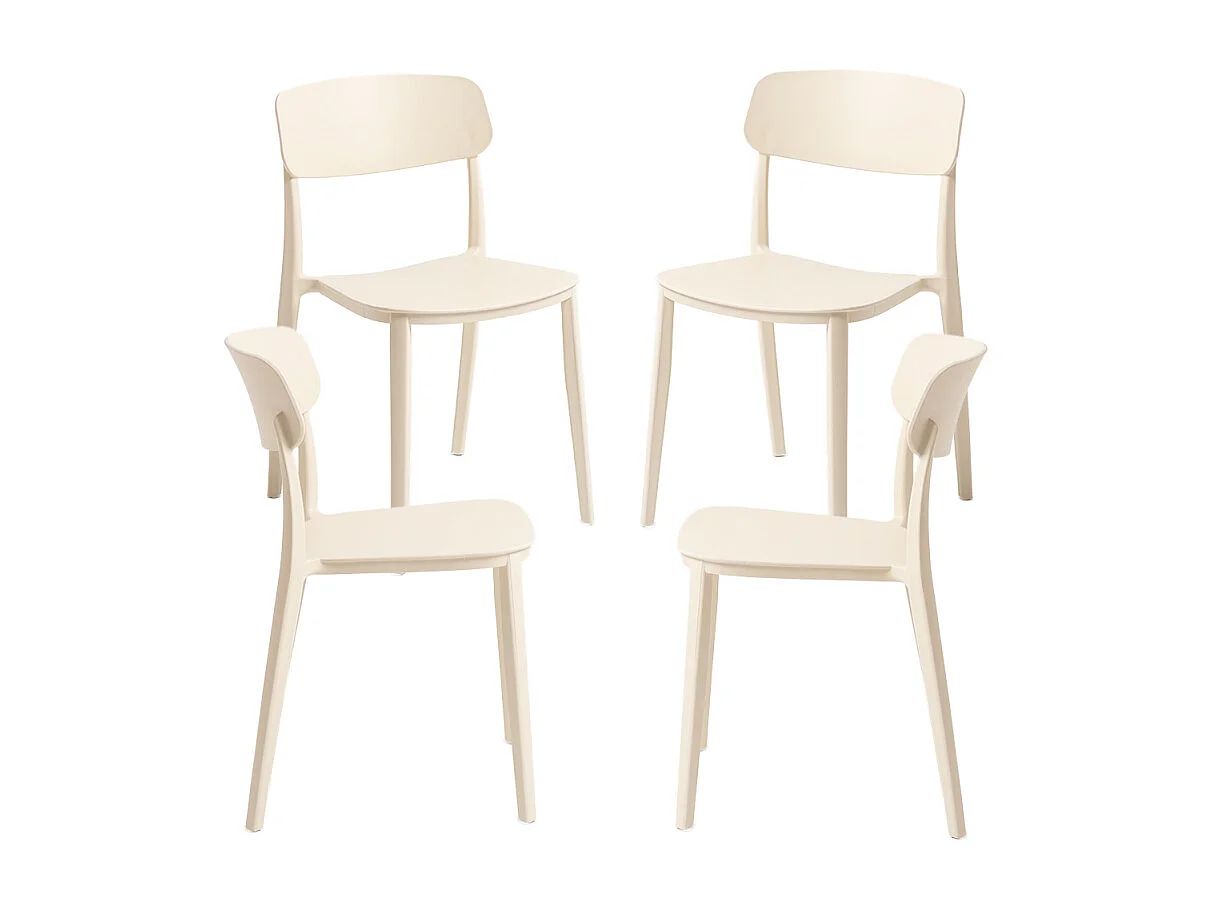 Packs Sillas Jardín - Pack 4 Sillas Bri - Beige