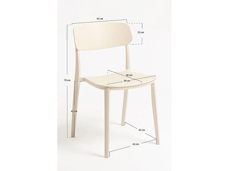 Packs Sillas Jardín - Pack 4 Sillas Bri - Beige