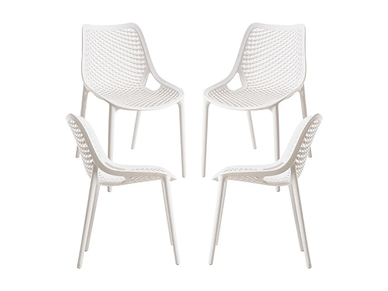 Packs Sillas Jardín - Pack 4 Sillas Kusin - Blanco