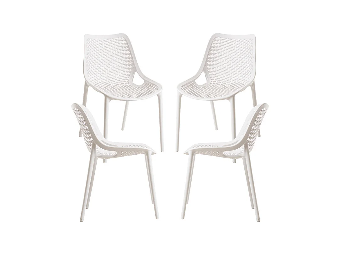 Packs Sillas Jardín - Pack 4 Sillas Kusin - Blanco